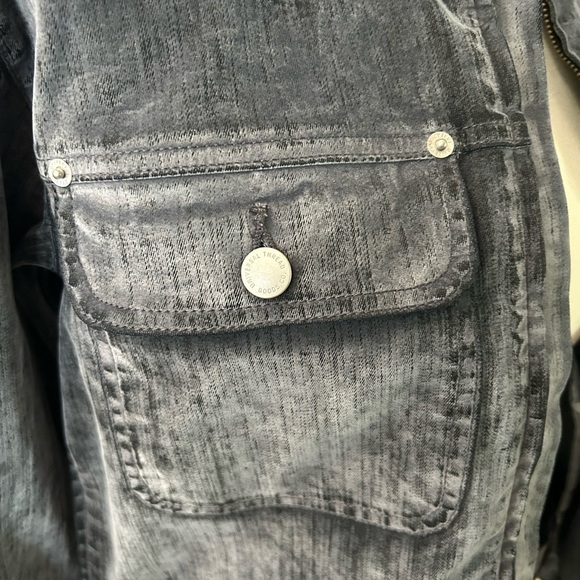 Universal Thread Blue:Gray Plush Denim Jacket and Skirt Set - Picture 4 of 9